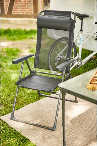 Siena Garden Campingsessel Comfort aus Aluminium und Textilgewebe in Anthrazit, B/T/H: 72 x 59 x 117 cm - Bild 2