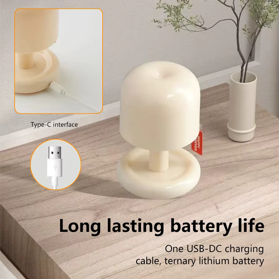 GGBEE Sonnenuntergang LED Tischlampe als Mini Nachtlicht mit USB-Ladefunktion, Weiß, Minimalistisches Design für Schlafzimmer und Bar - Bild 2