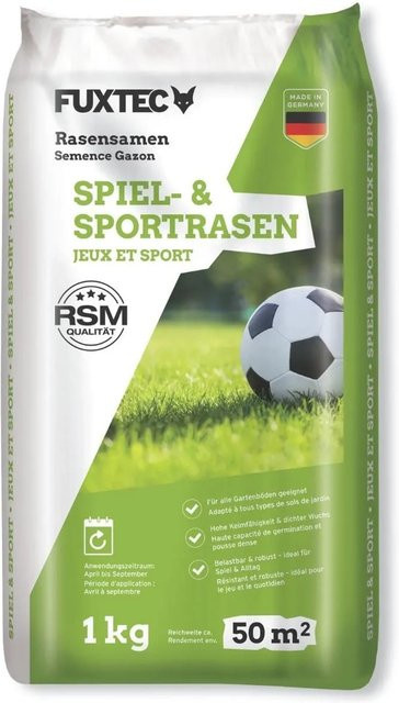 FUXTEC Spiel- und Sportrasen Rasensamen FX-RSSP1 zur Nachsaat, 50 g - Bild 1