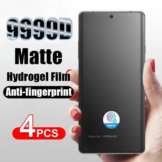 4er-Pack Matte Hydrogel Displayschutzfolien für Samsung Galaxy S25 S24 S23 S22 S21 Ultra S25 FE Note 20 10 S10 S9 Plus Transparent - Bild 1