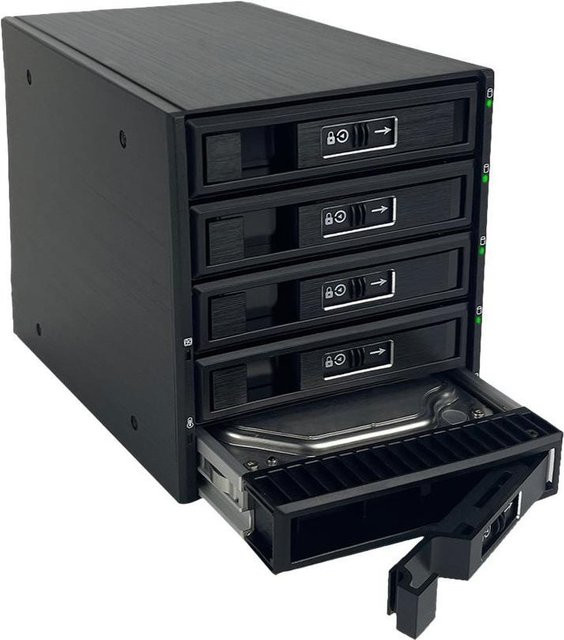 FANTEC BP-T3151-12G/6G Backplane für 5x 3.5/2.5 SSD/HDD in Schwarz mit SAS (12G) und SATA (6G) Anschluss - Bild 1