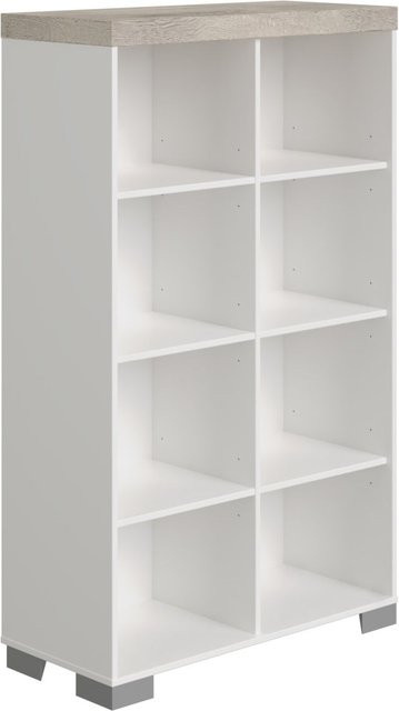 Standregal PAIDI KIRA für Kinder in Weiß und Eiche-Nautik-Nachbildung, B/T/H: 91,0 x 38,0 x 147,0 cm - Bild 1