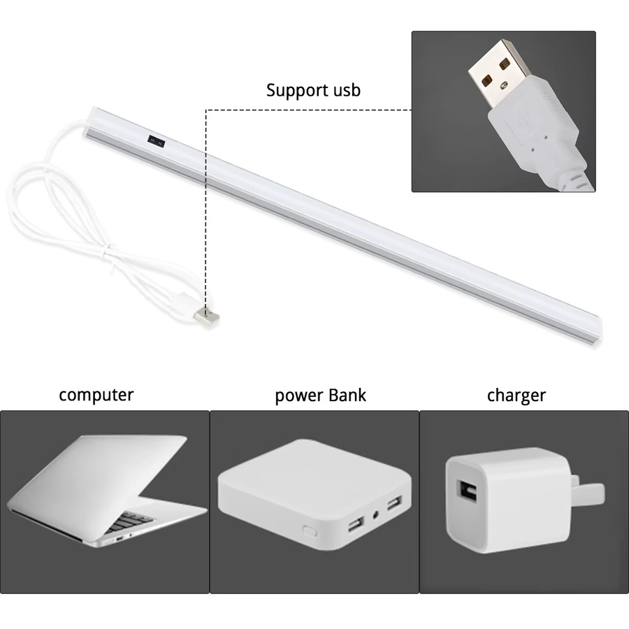 Gyarfas LED Bar Licht mit integriertem Motion Sensor und Aluminium Körper für Küche und Schlafzimmer, USB-betrieben, B: 30 cm, 40 cm oder 50 cm - Bild 3