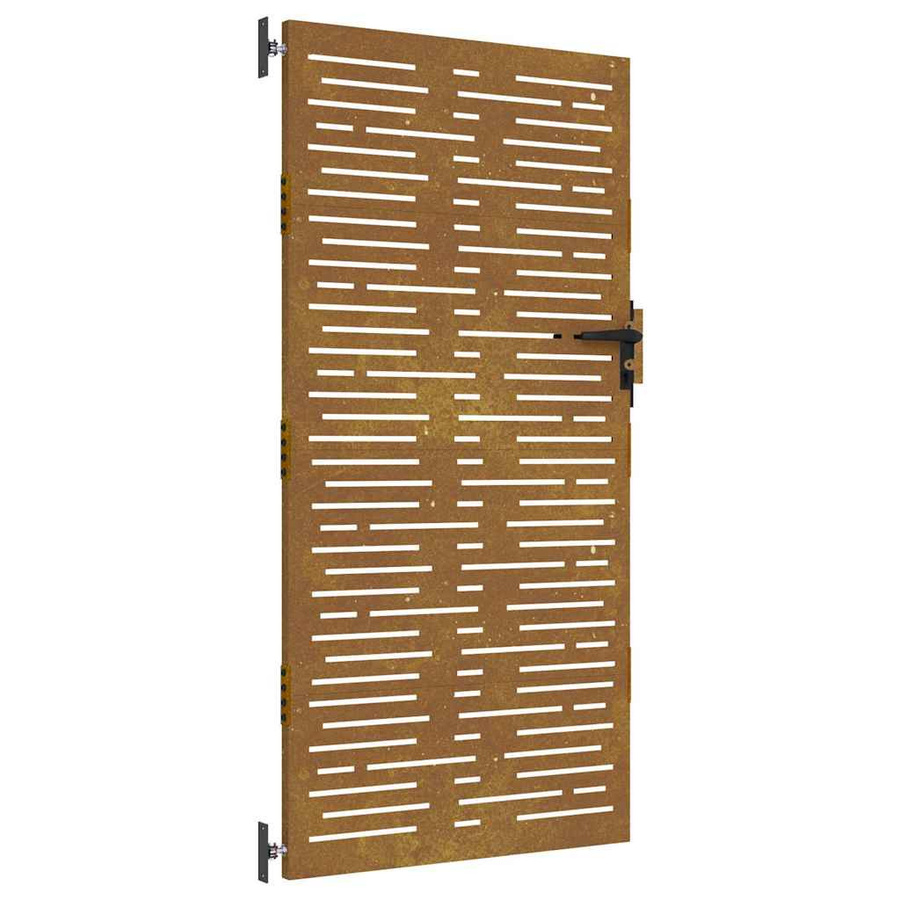 Vidaxl Gartentor aus Cortenstahl in Braun mit Rechteck-Motiv, B: 85 cm, H: 200 cm - Bild 2