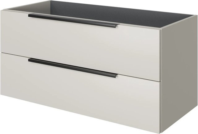 Pelipal Waschbeckenunterschrank Quantum 07 in Kaschmir Matt mit 2 Auszügen, Breite: 100 cm - Bild 1