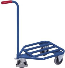 VARIOfit Griffroller mit Stahlrohrladefläche in Blau, B/T: 56,5 x 45,0 cm - Bild 1