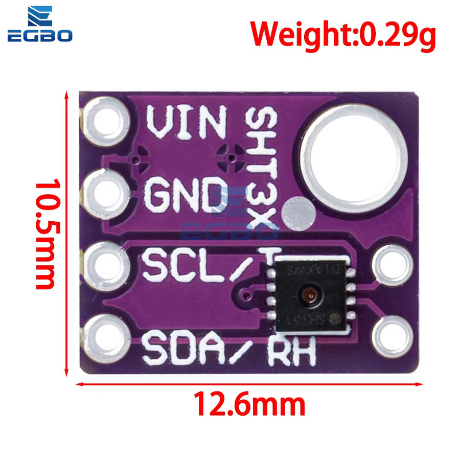 EGBO SHT31 Temperatur und SHT31-D Feuchtigkeit Sensor Modul Breakout für Arduino in Lila - Bild 2