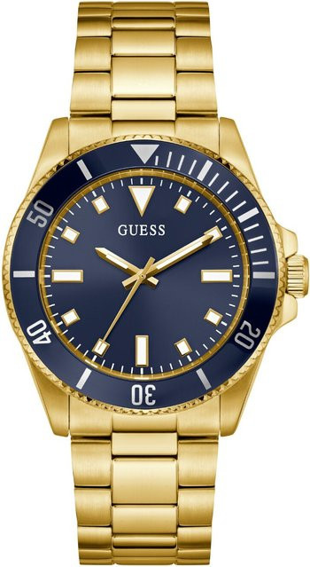 Guess Herrenuhr Cliff, Quarz, Edelstahl, Blau, 42 mm, 5 ATM - Bild 1
