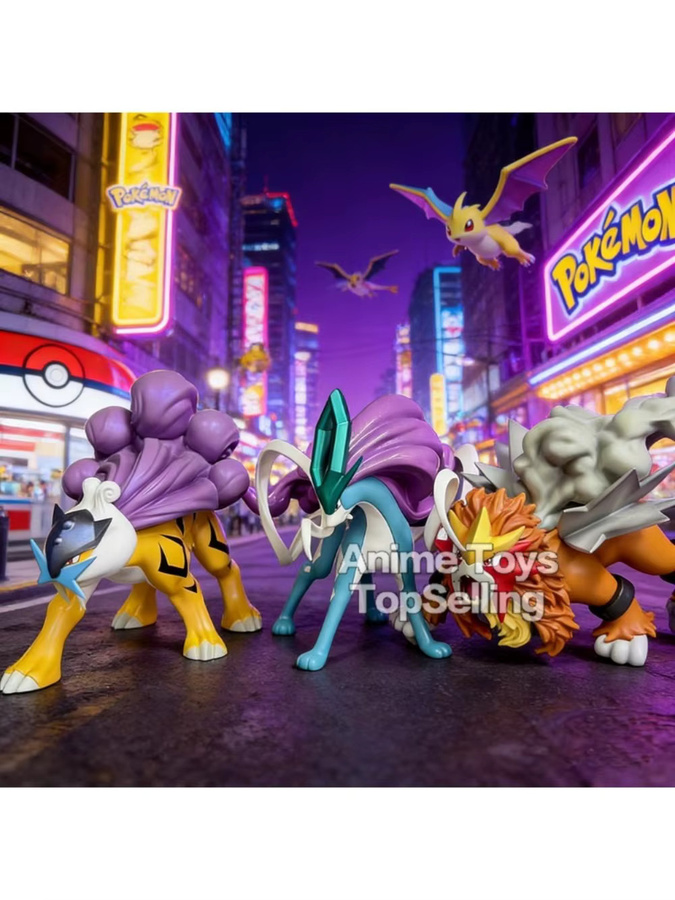 Bandai Pokémon Drei heilige Actionfiguren, PVC-Sammlungsmodelle, 3-teiliges Set - Bild 4