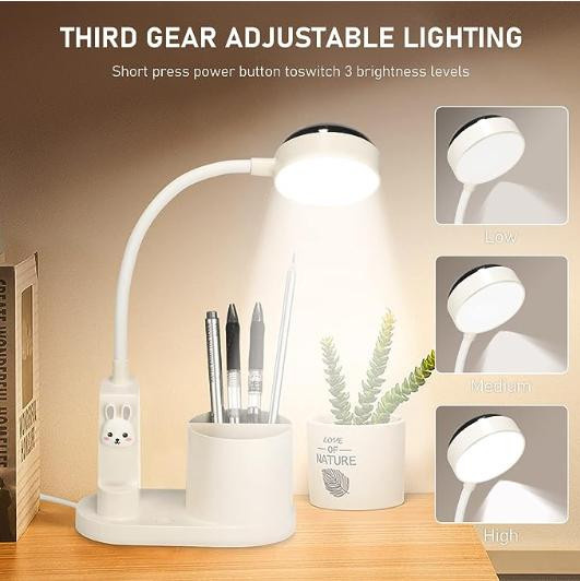 TOMTOP JMS Kreative Penlight Schreibtischlampe mit Projektionsfunktion in Weiß, wiederaufladbare Desktop-Leuchte für Arbeitszimmer und Wohnheime - Bild 5
