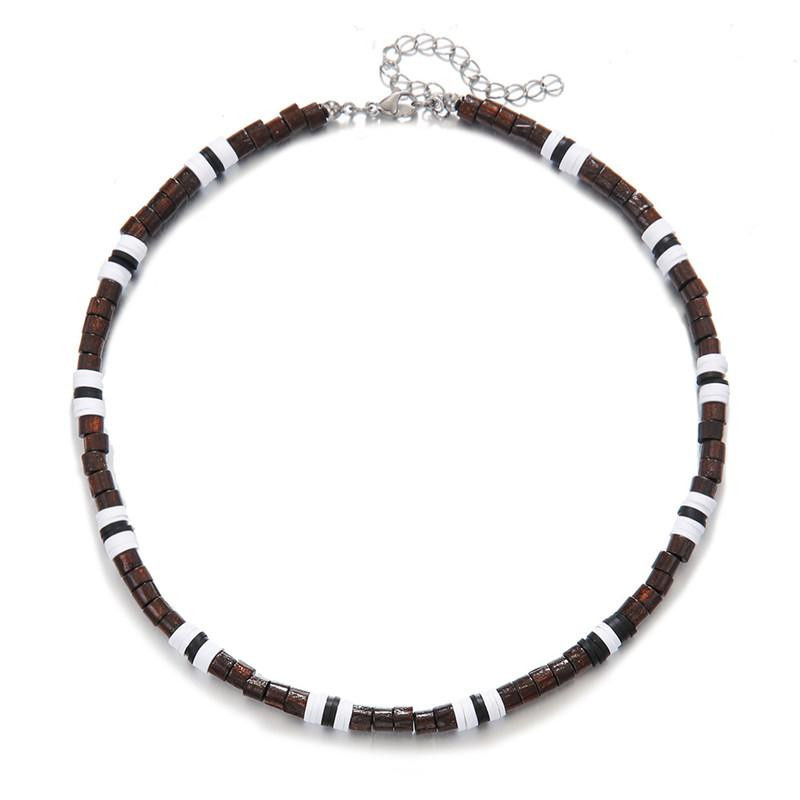 Choker Halskette Polymer Clay, Schwarz Weiß, Unisex - Bild 2
