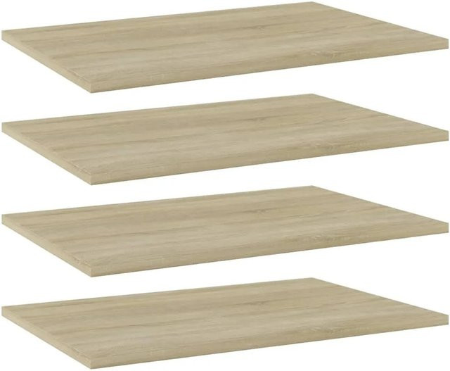 vidaXL Bücherregal-Bretter 4 Stück Sonoma-Eiche, B: 60 cm, T: 40 cm, H: 1,5 cm - Bild 1
