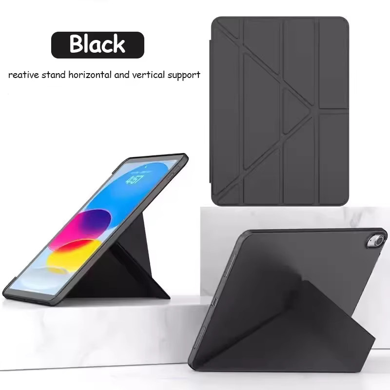Samsung Galaxy Tab Schutzhülle aus Leder mit Y-Fold Standfunktion in Schwarz für Galaxy Tab A11 Plus, S11, S10 Lite, FE, A9 Plus, A8 und A7 Lite - Bild 1