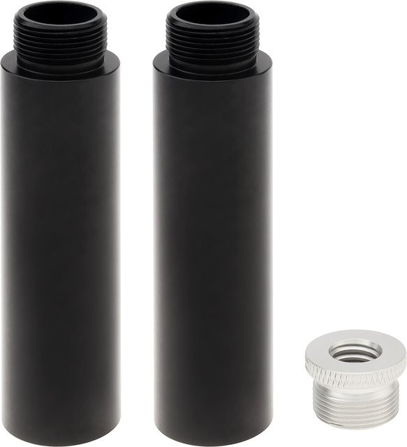 DigiYes Mikrofon-Verlängerungsrohr aus Aluminiumlegierung für Schreibtisch- und Armständer, 2 Stück, Schwarz, 5/8 Zoll - Bild 1
