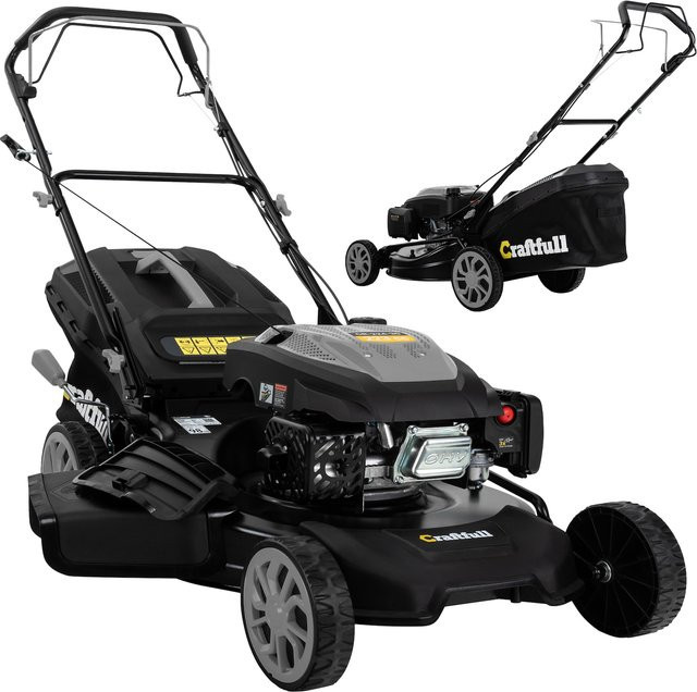 Craftfull Premium Benzin-Rasenmäher CR-224-30 mit 223cm³ Motor, Selbstfahrantrieb und 5,1 kW in Schwarz/Grau - Bild 1