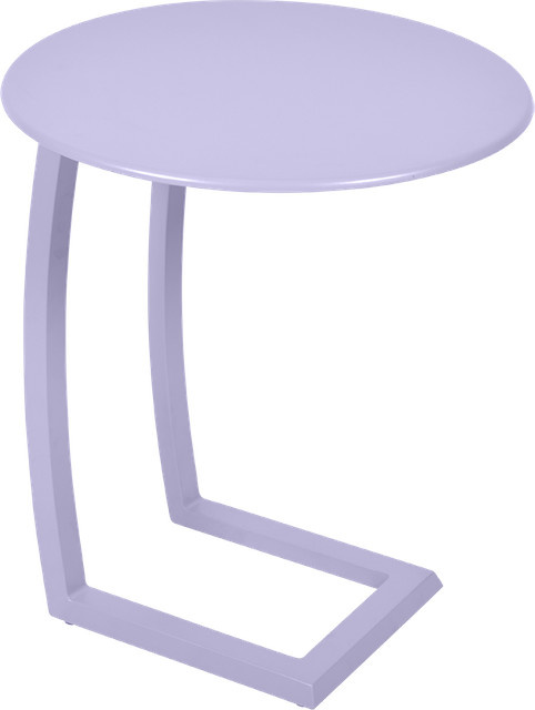 Fermob Alize Beistelltisch aus pulverbeschichtetem Aluminium in Beige und Purple, runder Metalltisch für Garten und Terrasse - Bild 1