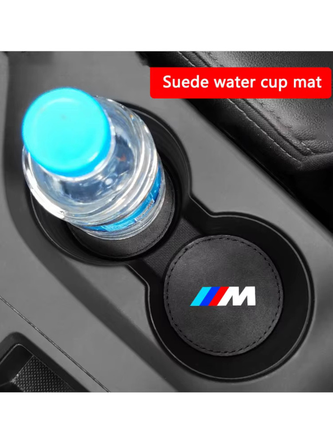 2er-Set Anti-Rutsch-Matten für BMW M Performance Getränkehalter in Schwarz - Bild 3