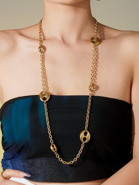 Nivora Halskette, Edelstahl, 18K PVD vergoldet, Gold, Damen - Bild 1