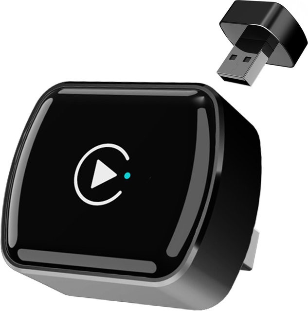 Neelyke Kabelloser CarPlay und Android Auto Adapter in Schwarz zur Umwandlung von kabelgebunden auf kabellos - Bild 1