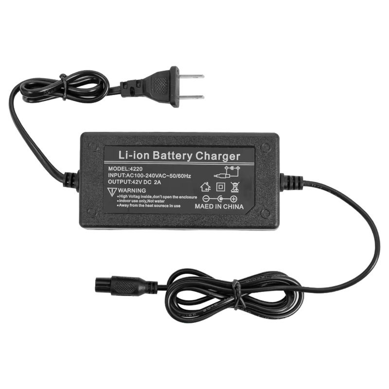 Universelles Batterieladegerät für Elektrofahrräder, Roller und Hoverboards, 42 V, 2 A, Schwarz - Bild 5