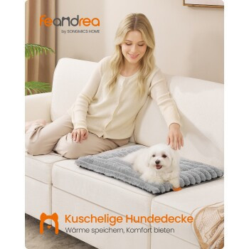 FEANDREA Hundedecke in Grau, beidseitig verwendbar und maschinenwaschbar, Größe S - Bild 2