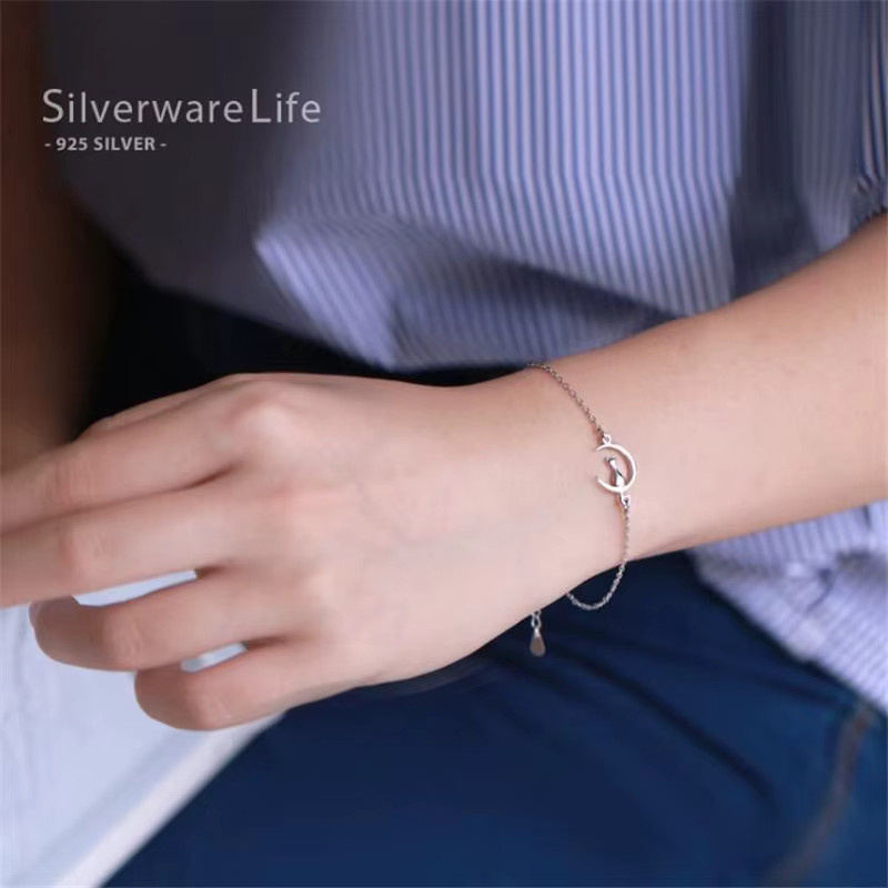 Armband GaGa-Duck, 925 Silber, Mondkatzen-Motiv, Damen - Bild 2