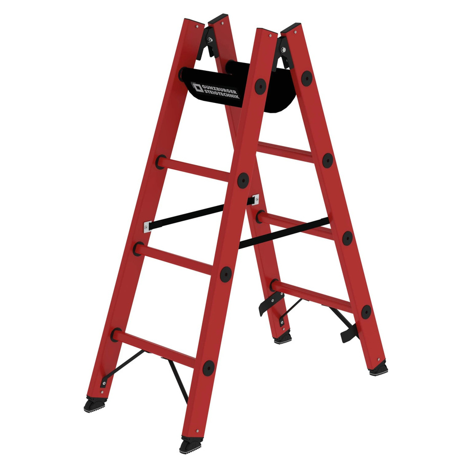PROREGAL Sprossen-Stehleiter aus GFK mit 2 x 4 Sprossen - Bild 2