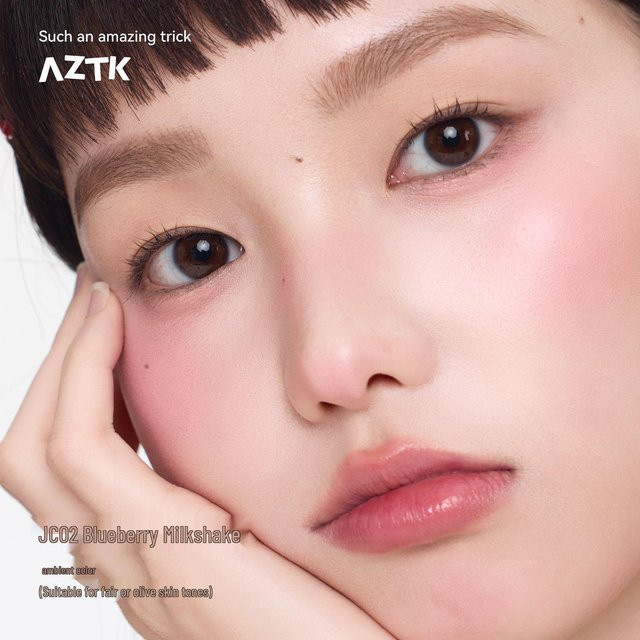 Aztk Dewy Liquid Blush Stick Creme, JC02 Blueberry Milkshake, Matt, Damen - Bild 1