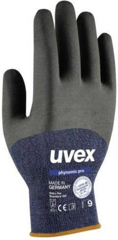 Uvex phynomic pro Polyamid Arbeitshandschuh in Schwarz, Größe XS, nach EN 388 - Bild 1