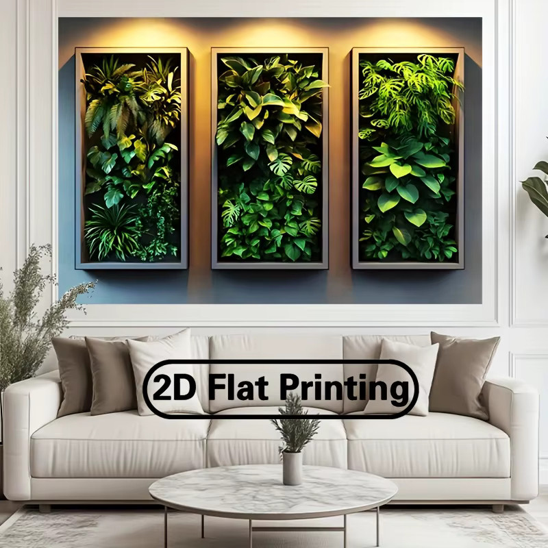 Zweidimensionales Polyester-Partybanner mit grünem Pflanzenmotiv und Holzrahmen für Outdoor-Aktivitäten und Festivals, mehrfarbig - Bild 2