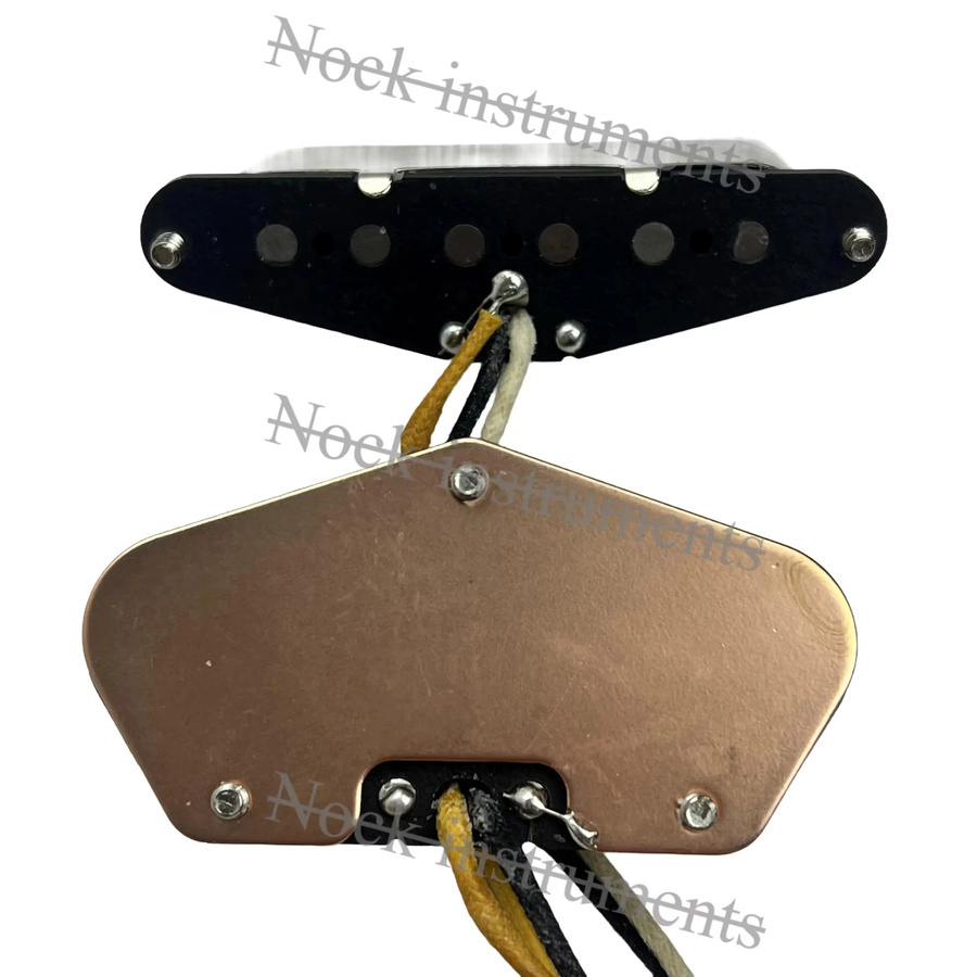 MENGJUE Texas E-Gitarren-Tonabnehmer mit Alnico 5 Magneten, Flat Bar Staggered Pole, Bridge Pickups für TL-Gitarren, Schwarz - Bild 2