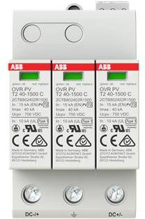 ABB 2CTB802401R1500 OVR PV T2 40-1500 Überspannungs-Schutzeinrichtung 15 kA in Weiß - Bild 1