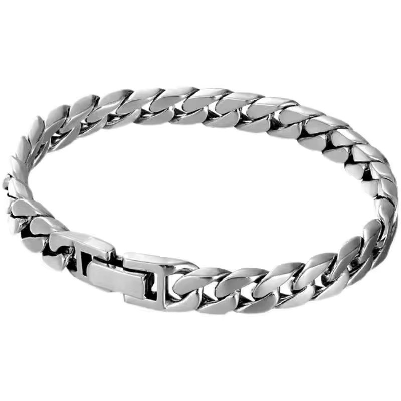 Xu Pin Silver Store Armband, 925 Silber, gewellte kubanische Kette, Unisex - Bild 1