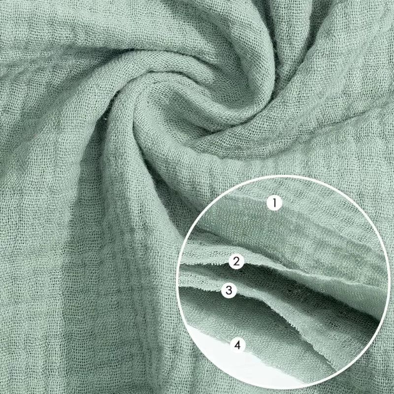 5er-Packung Babyhandtücher aus weichem Musselin-Baumwoll-Gaze in zufälligen Farben für Neugeborene - Bild 4