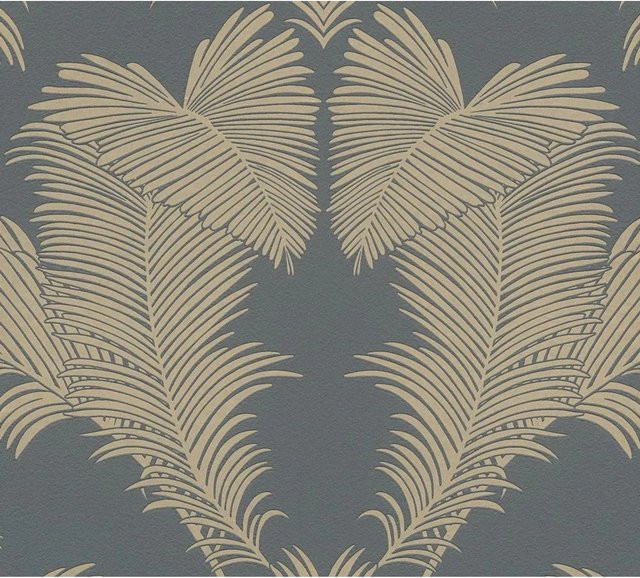 Tadessi Vliestapete Floral M1-No.1690 in Grau mit botanischem Art Nouveau Design - Bild 1