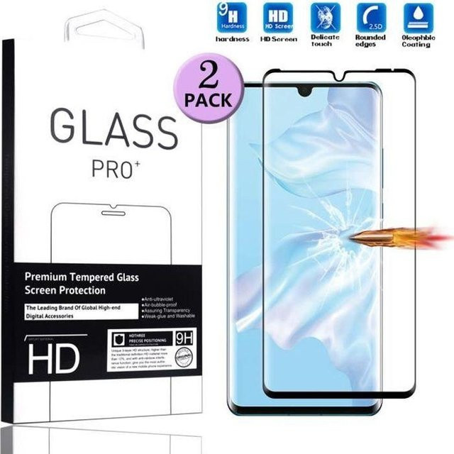 Huawei P30 Pro Displayschutzfolie aus gehärtetem Glas, 2 Stück, transparent - Bild 1