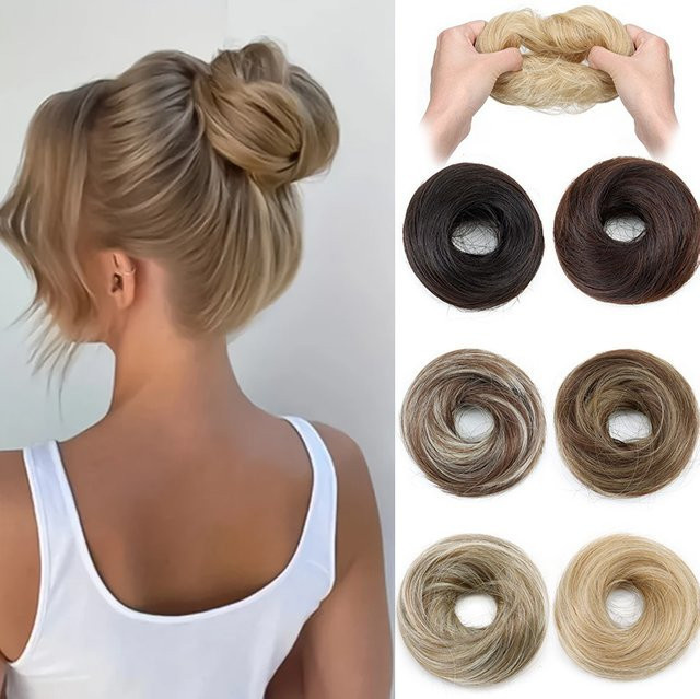 Horsepower star Synthetisches Dutt-Haarteil, gerade Chignon-Verlängerung - Bild 1