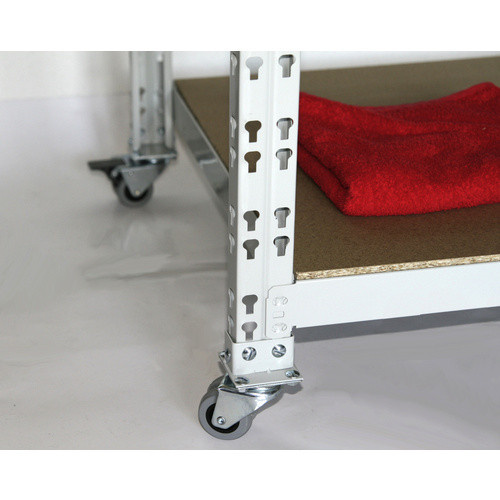 SZAGATO Rollregal aus Stahl mit 5 Böden in Grau, B/H/T: 100 x 188 x 60 cm - Bild 2