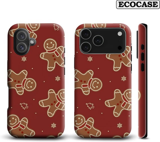 Handyhülle mit Lebkuchen-Design für Apple iPhone 11 bis iPhone 17 Pro Max Plus mit doppelschichtiger Rückseite - Bild 1