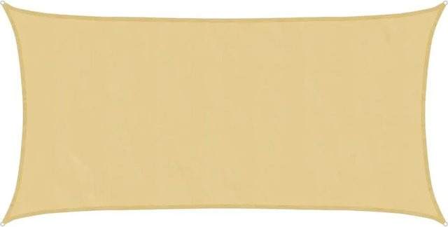 Furnicato Sonnensegel rechteckig aus Polyester-Oxford in Sandfarbe B/B/H: 5 x 25 m - Bild 1