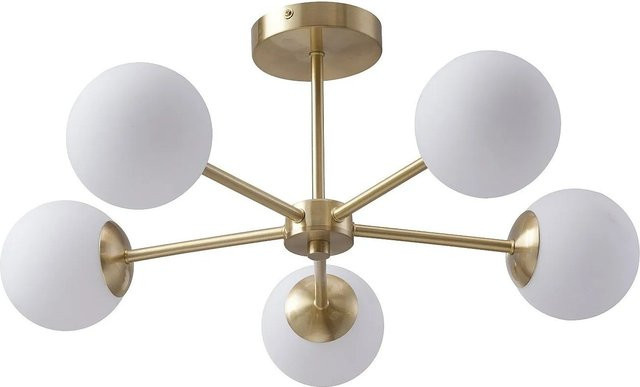 Vente-unique Deckenleuchte Sofia in Goldfarben, rund, Durchmesser: 58.5 cm - Bild 1