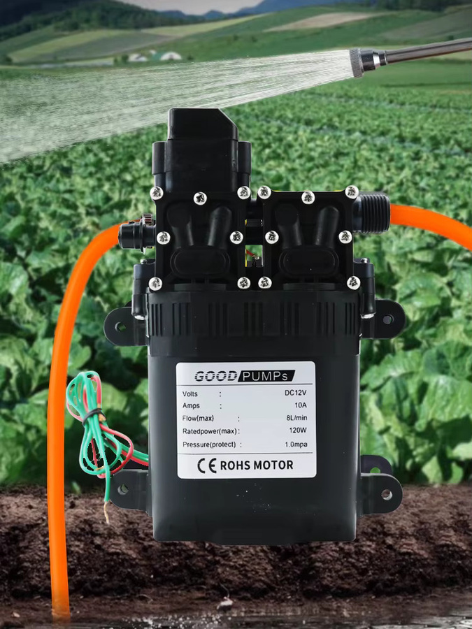 AICANTEK Hochdruck-Wasserpumpe mit Membran, 12 V, 160 PSI, selbstansaugend, 7,5 l/min, Schwarz - Bild 5