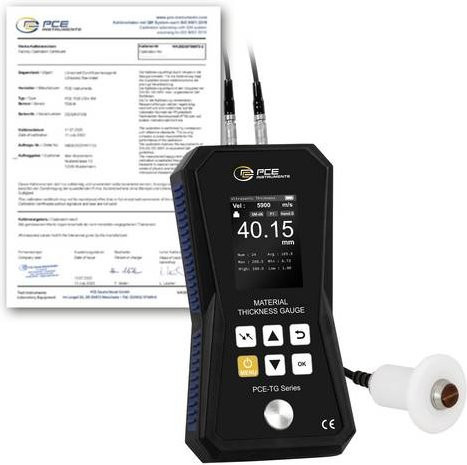PCE Instruments Materialdickenmessgerät PCE-TG 150A HT-ICA in Schwarz mit 5MHz Sensor und ISO-Zertifikat - Bild 1