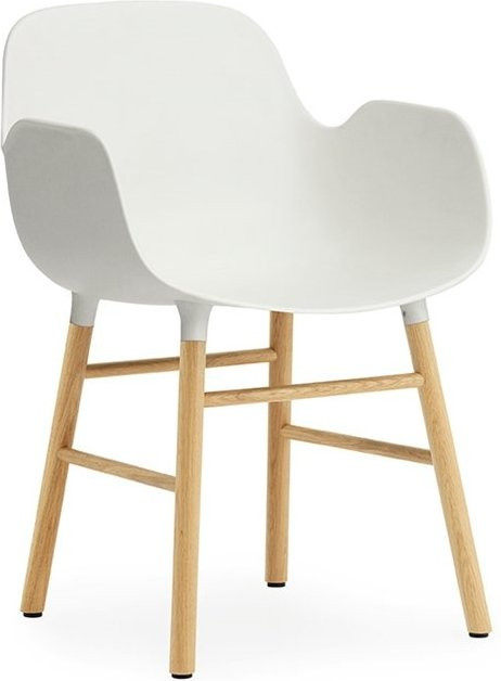 Normann Copenhagen Form Armlehnstuhl mit Holzgestell in Weiß - Bild 1