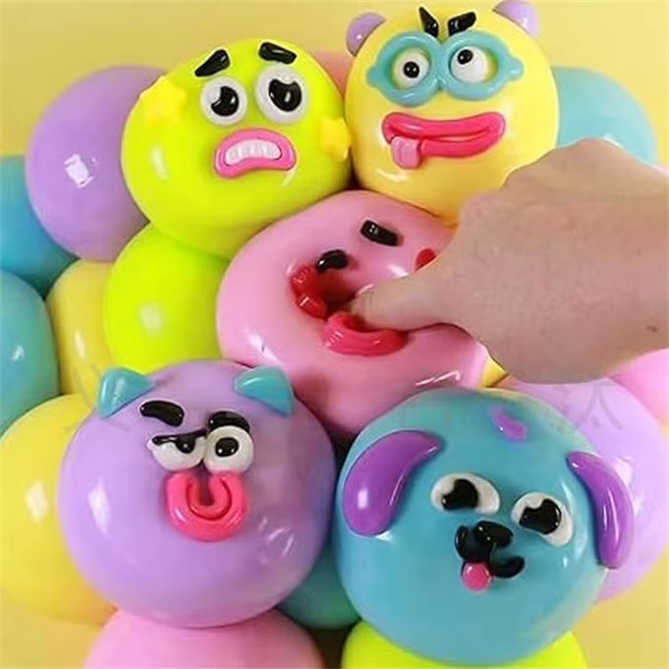 soulbao Emoji-Gesichts-Quetschball, Squishy-Spielzeug, pink, multicolour - Bild 2