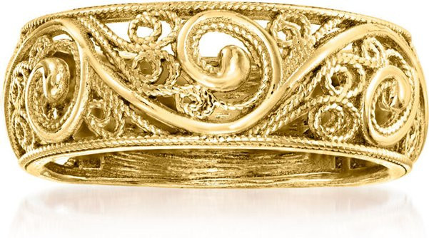YoYo Hohlring, Goldüberzug, Vintage, Damen - Bild 1