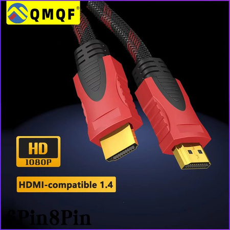 Vention Hochgeschwindigkeits HDMI Kabel in Schwarz und Rot, geflochtenes 1.4V Datenkabel für HDTV, Computermonitor und 3D-Unterstützung