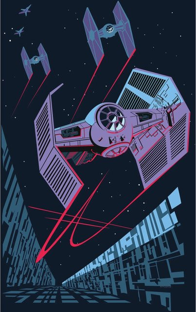 Komar Wandbild Star Wars Fighter Paper Poster Multicolor B: 50 cm, H: 70 cm - Bild 1