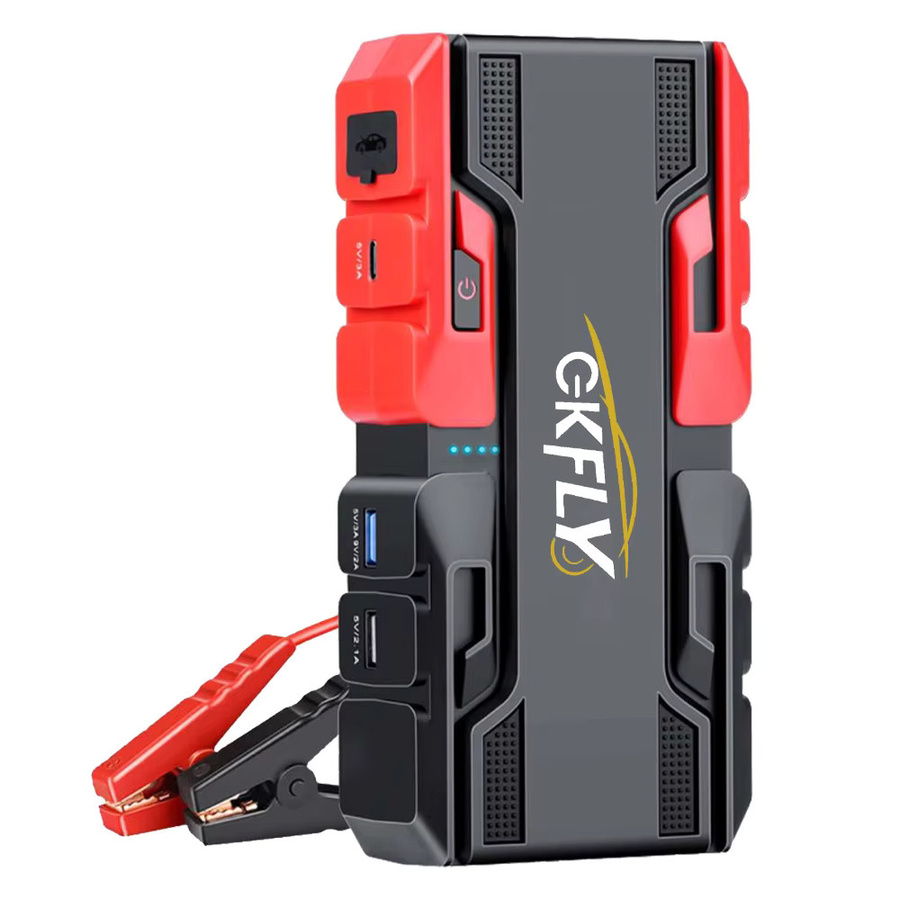 GKFLY Auto-Starthilfe Powerbank tragbares Notstartgerät für Benzin und Diesel in Rot - Bild 1