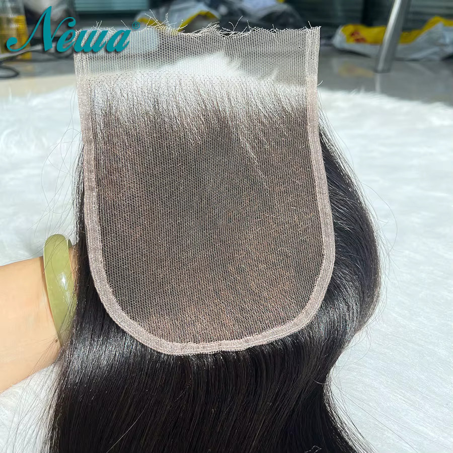 Newa Hair Human Raw Hair Frontalverschlüsse, Straight Body Wave, HD Lace - Bild 2